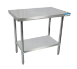 BK Resources SVT-4824, Work Table,  40" - 48", Stainless Steel Top