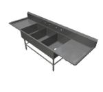 John Boos 43PB18-2D24, Sink, (3) Three Compartment