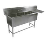 John Boos 43PB24-1D24R, Sink, (3) Three Compartment