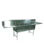 John Boos DT3PB18244-2D24R, Dishtable, With Potsinks