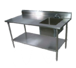 John Boos EPT6R5-3072SSK-R, Work Table, with Prep Sink(s)