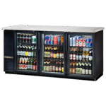True Manufacturing TBB24-72-3G-Z1-SFT-B-1, Back Bar Cabinet, Refrigerated