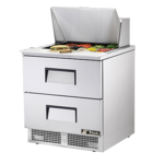 True Manufacturing TFP-32-12M-D-2-HC, Refrigerated Counter, Mega Top Sandwich / Salad Unit