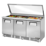True Manufacturing TFP-72-30M-FGLID-HC, Refrigerated Counter, Mega Top Sandwich / Salad Unit