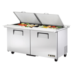 True Manufacturing TSSU-60-24M-B-DS-ST-HC, Refrigerated Counter, Mega Top Sandwich / Salad Unit