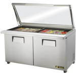 True Manufacturing TSSU-60-24M-B-ST-FGLID-HC, Refrigerated Counter, Mega Top Sandwich / Salad Unit
