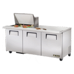 True Manufacturing TSSU-72-12M-B-HC, Refrigerated Counter, Mega Top Sandwich / Salad Unit