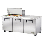 True Manufacturing TSSU-72-15M-B-HC, Refrigerated Counter, Mega Top Sandwich / Salad Unit