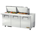True Manufacturing TSSU-72-24M-B-ST-HC, Refrigerated Counter, Mega Top Sandwich / Salad Unit
