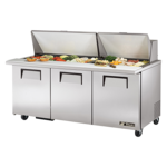 True Manufacturing TSSU-72-30M-B-ST-HC, Refrigerated Counter, Mega Top Sandwich / Salad Unit