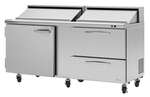 Turbo Air PST-72-D2L-N, Prep Tables