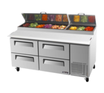 Turbo Air TPR-67SD-D4-N, Refrigerated Counter, Pizza Prep Table
